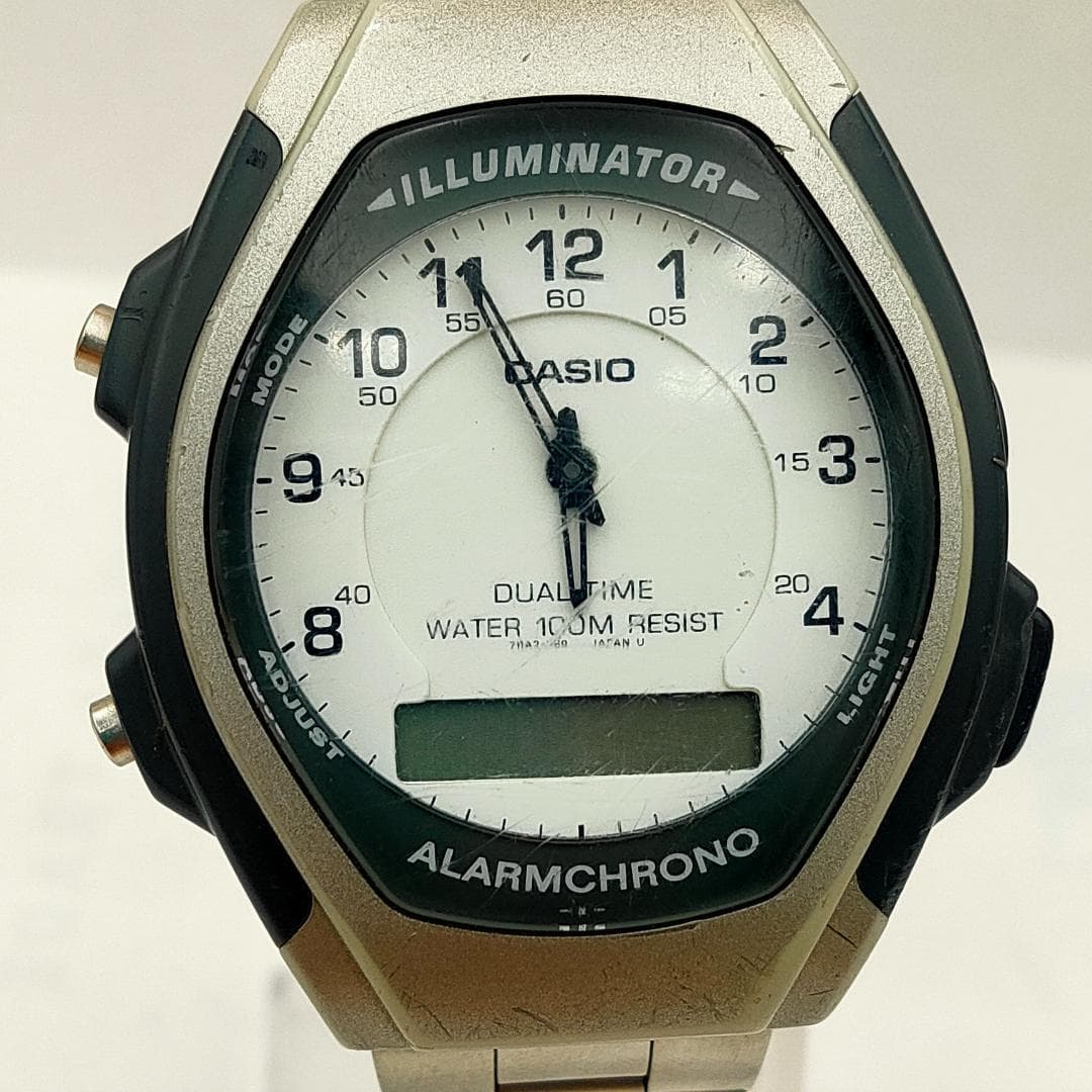 CASIO Casio AQ-140W Dual Time Alarm Chrono Ana-Digi Quartz Watch