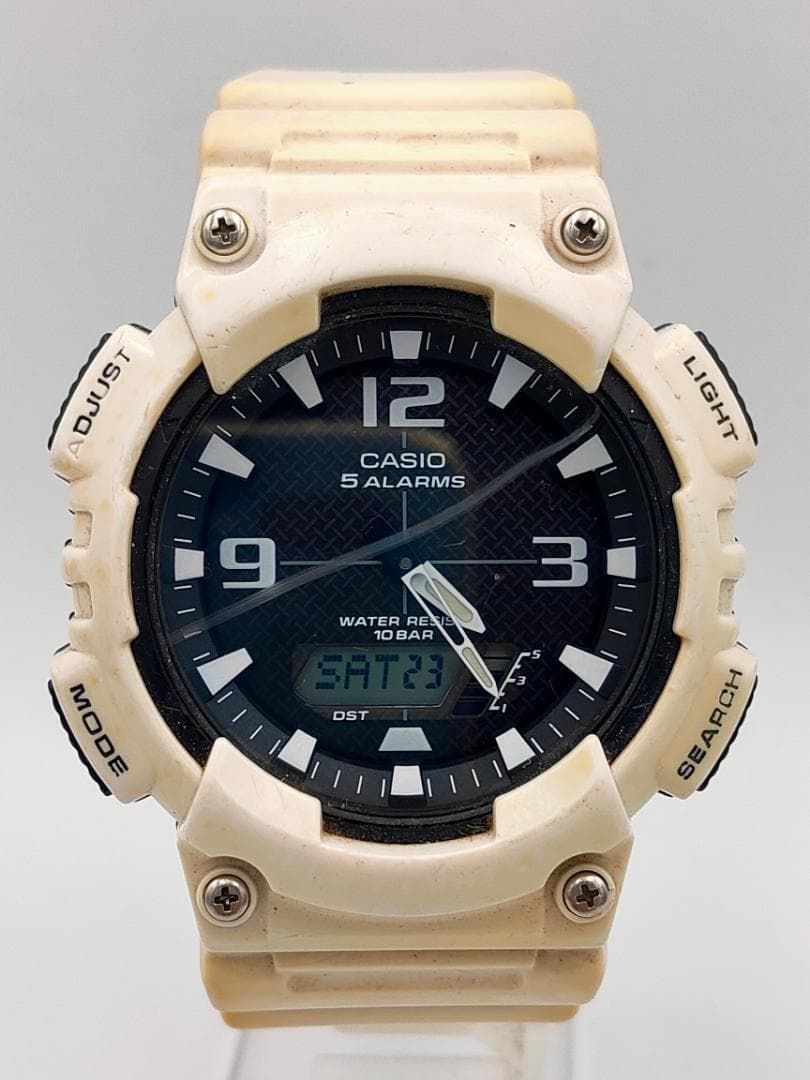 CASIO Casio AQ-S810W Tough Solar Ana-Digi 5 Alarms White Watch | Japan