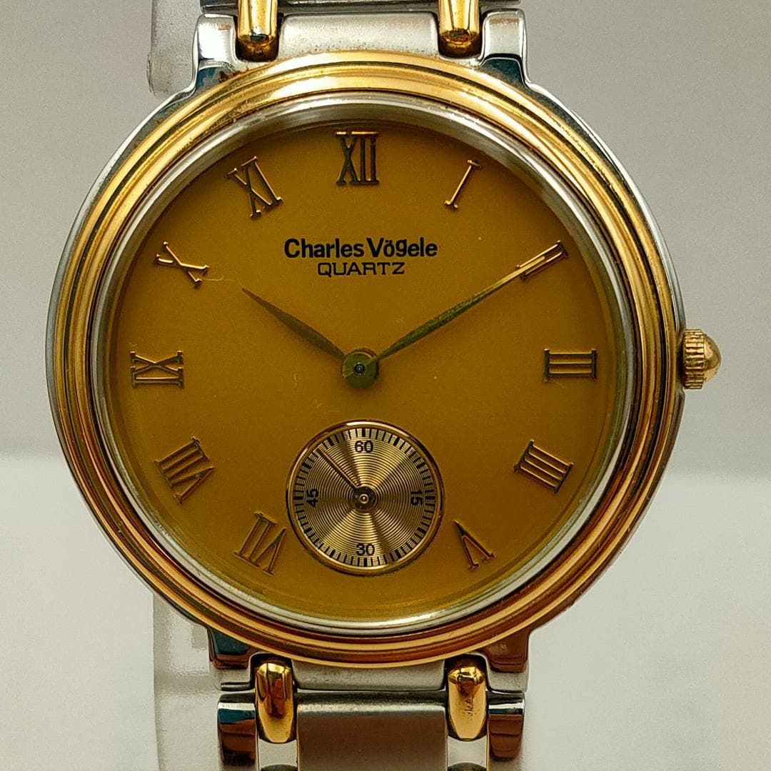 Charles Vogele Charles Vogele Two-Tone Gold Dial Quartz Sub-Dial Ladies Watch