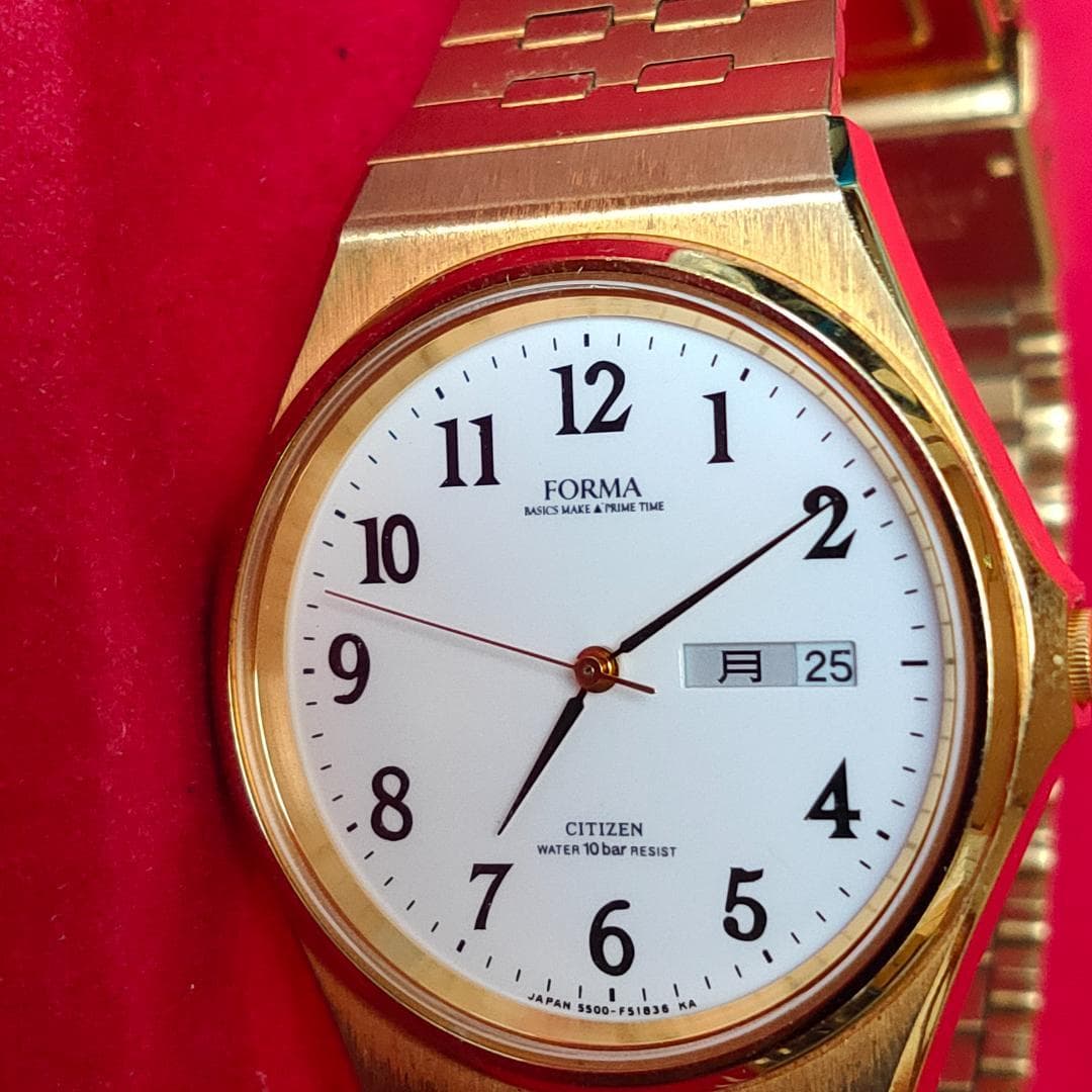 Citizen Citizen Forma 5500-F50098 Gold-Tone Day-Date Quartz Watch | Japan
