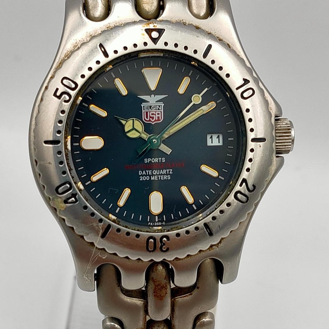 ELGIN Elgin USA Sports fk-358-c Date Quartz 200M Watch
