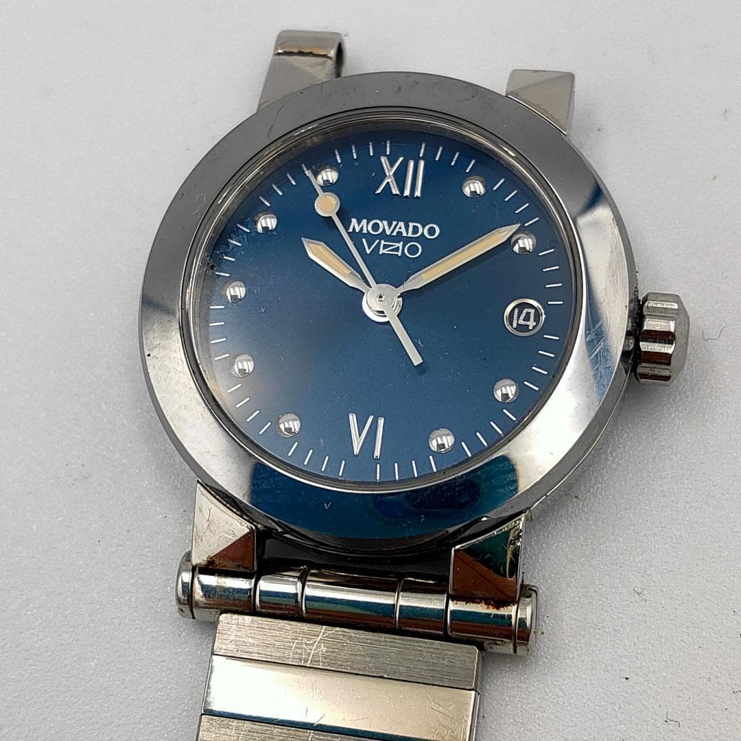 MOVADO Movado Vizio Ladies Blue Dial Stainless Steel Watch | Japan