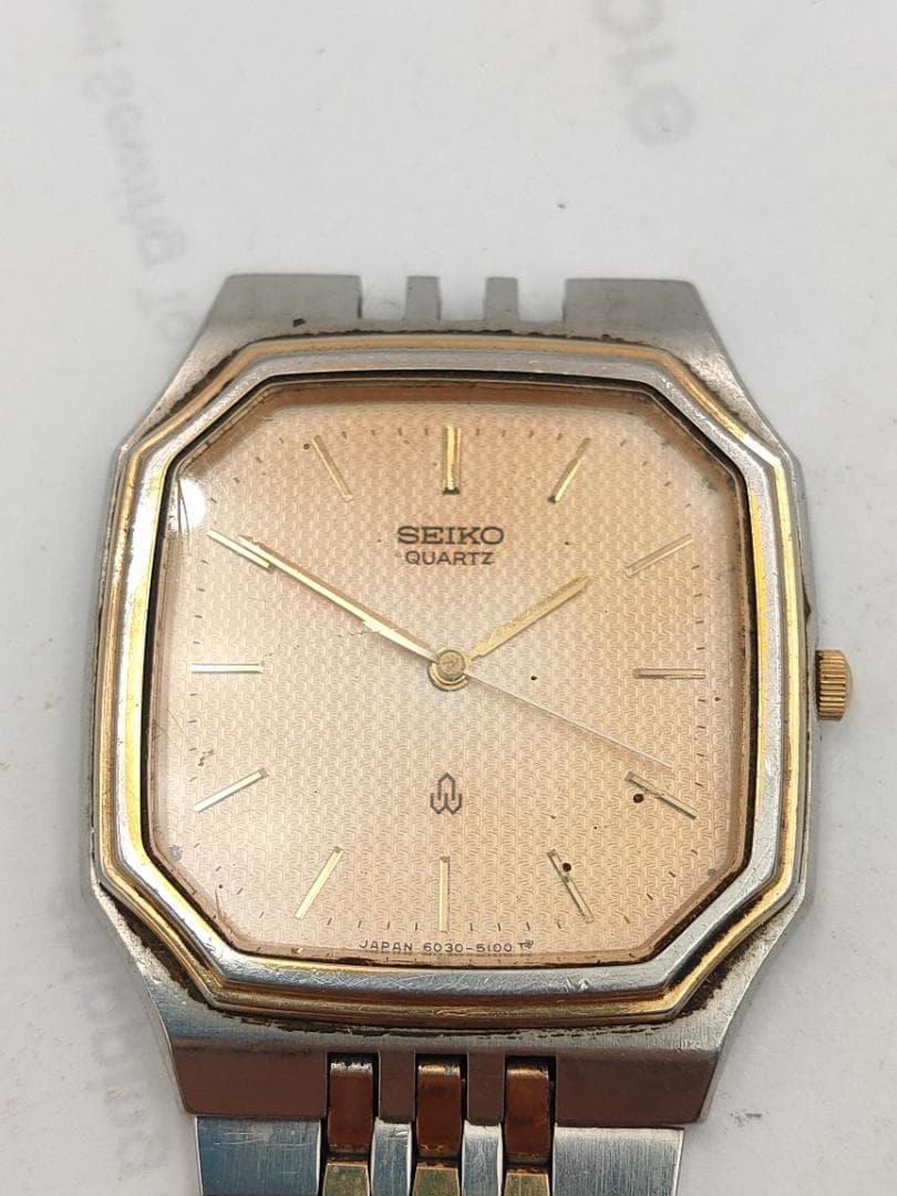 SEIKO Vintage SEIKO Quartz 6030-5110 SGP Bezel Wristwatch – As-Is/Junk
