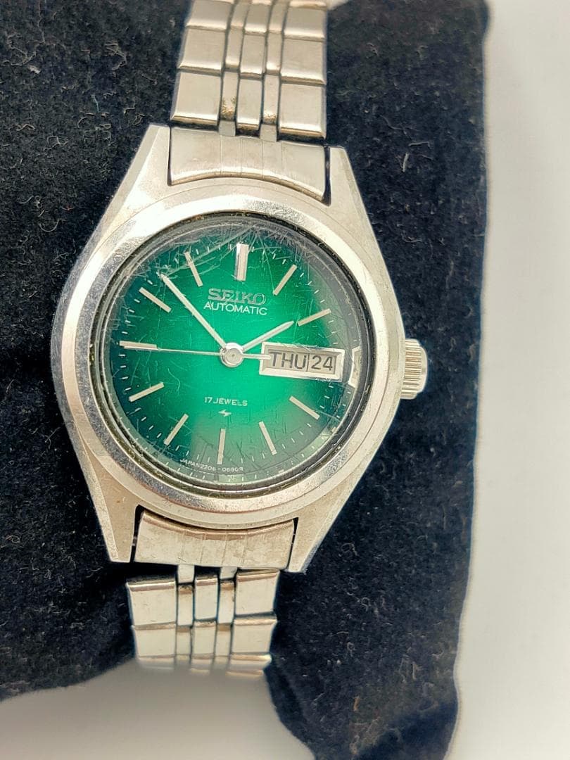 SEIKO Seiko 7D8405 Green Dial 17J Automatic Day-Date Watch | Japan