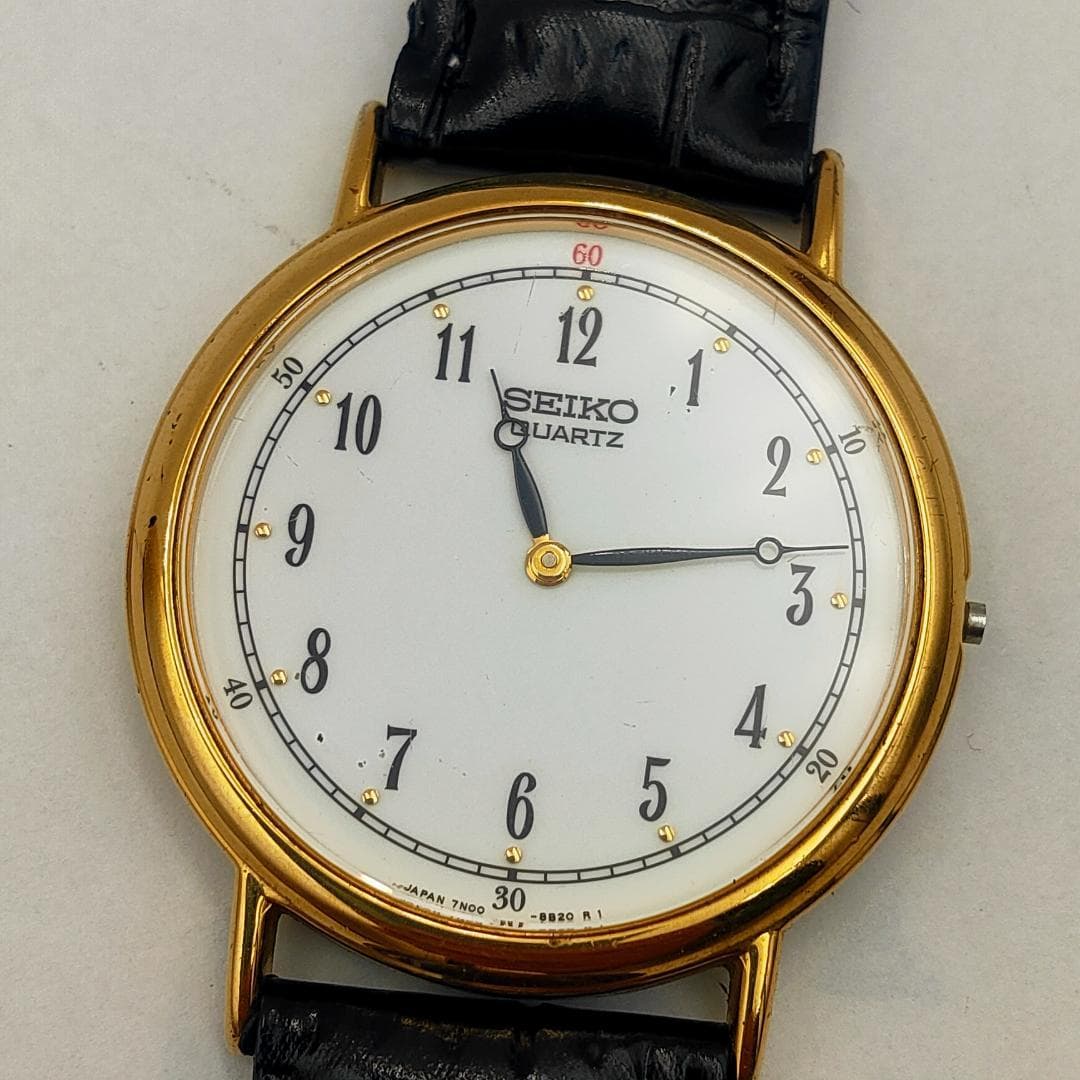 SEIKO Seiko 7N00-8A00 Gold-Tone Quartz Dress Watch Missing Crown | Japan
