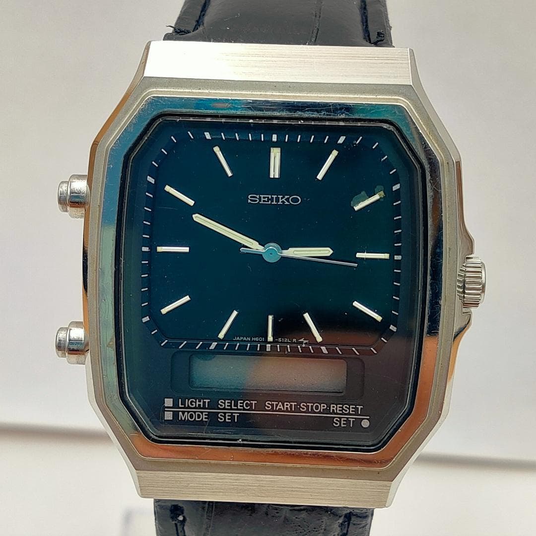 SEIKO Seiko H601-507A Ana-Digi Dual Time Alarm Chronograph Watch | Japan
