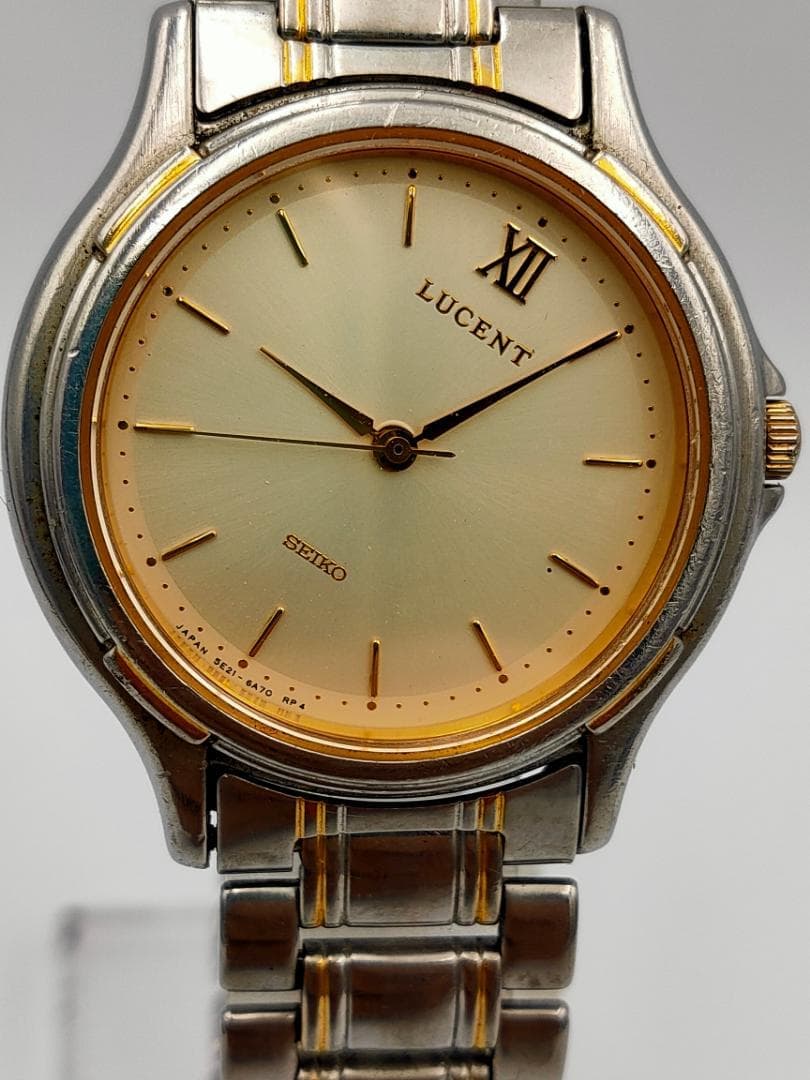 SEIKO Seiko Lucent 5E21-6B00 Gold-Tone Two-Tone Quartz Dress Watch | Japan
