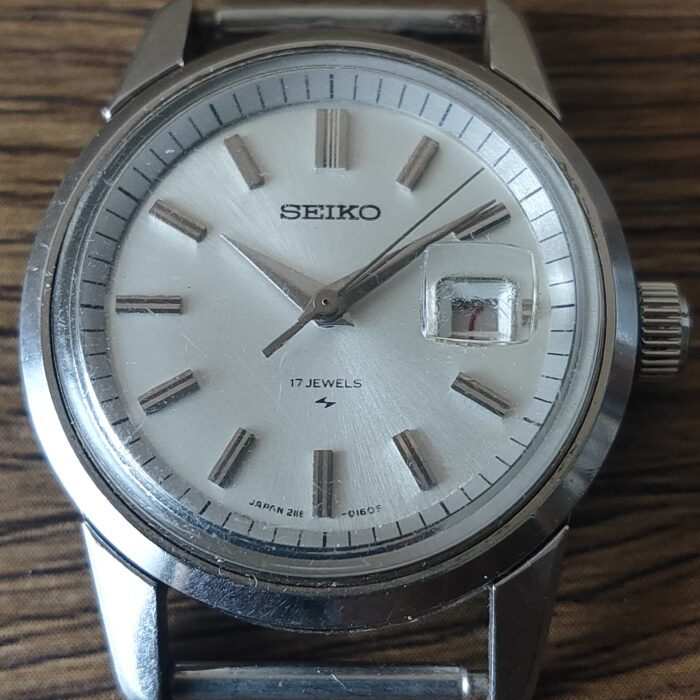 Authentic Seiko Date Mechanical Automatic 2118-0230 17 Jewels Wristwatch Dial for Women