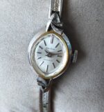 Vintage Authentic Seiko Solar 10-7540 Hand winding Mechanical diashock 17J Wristwatch for Women