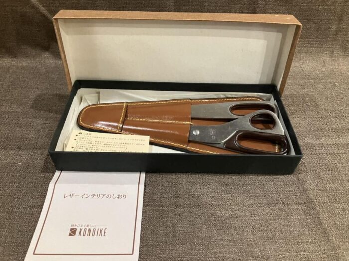 KONOIKE Leather Cover Romanesque Series Paper Knife and Scissors Set