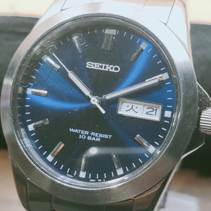 SEIKO 7N43-0AP0 Day Date